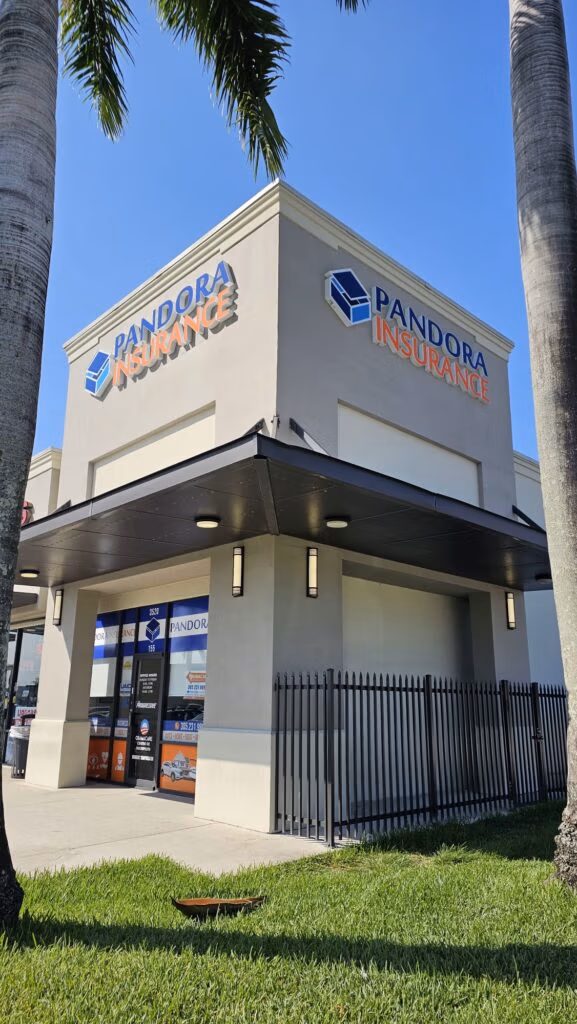 Hialeah Office Corner signs- Pandora Insurance